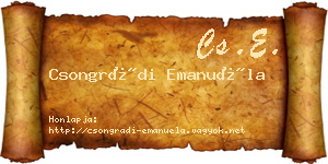 Csongrádi Emanuéla névjegykártya